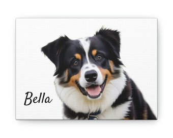 Custom Pet Photo Print Canvas | Oil Effect on Cotton Canvas | Photo on Wrapped Canvas | Multiple Sizes | Gift
