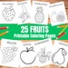 25 Fruits Coloring Pages Activity for Kids, Coloring Pages for Kids ...