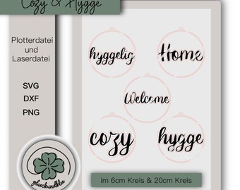 Laser file, plotter file, SVG, Cozy and Hygge, trailer, including commercial license