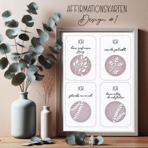 PDF Vorlage Affirmationskarten I Affirmationen Design 1 I positive Glaubenssätze I Karten zum Download in Din A4