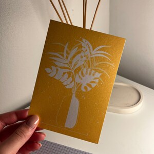 Carte postale illustration vase tropicale image 1