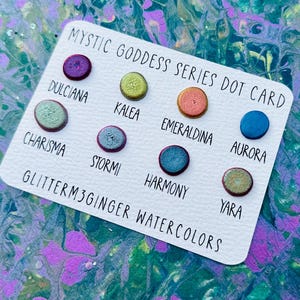 Mystic Goddess Series: Color Shift Watercolors Dot Card