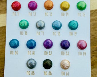 Carte à pois aquarelle métallisée scintillante pour les fêtes | Fait main pour artistes, calligraphie et peinture