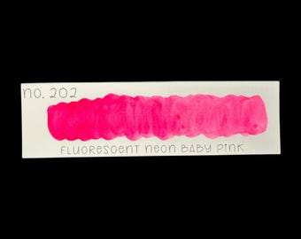 Fluorescent Watercolor Paint | Neon Baby Pink (no. 202) | Handmade for Artists, Calligraphy and Painting