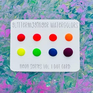 Neon Series {Vol. 1} Watercolor Dot Card