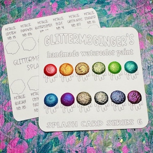 Serie 6: Metallic Aquarell Karte mit Punkten