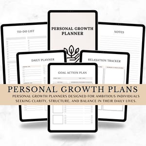 Digital Self-Development Planner: Goal Setting & Habit Tracker (Printable PDF)