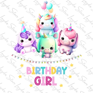Cute Unicorn Squishmallow Birthday Girl Png, Princesa Squishmallow Png, Festa de Aniversário de Unicórnio Squishy, Download de Sublimação de Unicórnio Kawaii