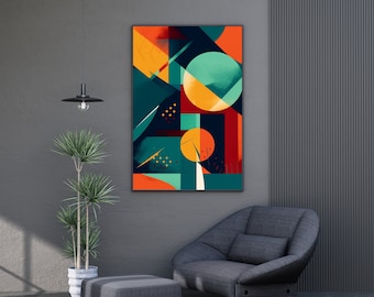 Impresión de arte geométrico abstracto