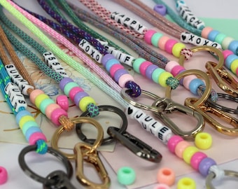 Cordón personalizado *mezcla de metales* con nombre, cordón para niños, cordón para profesores