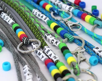 Lanyard personalizado *Power Mix* con nombre, lanyard para niños, lanyard para profesores