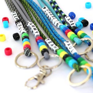 Schlüsselband mit Namen, Schlüssel Schulkind, Lanyard personalisiert, Schlüsselanhänger für Kinder, Schlüsselband Segeltau, Schlüssel Lehrer
