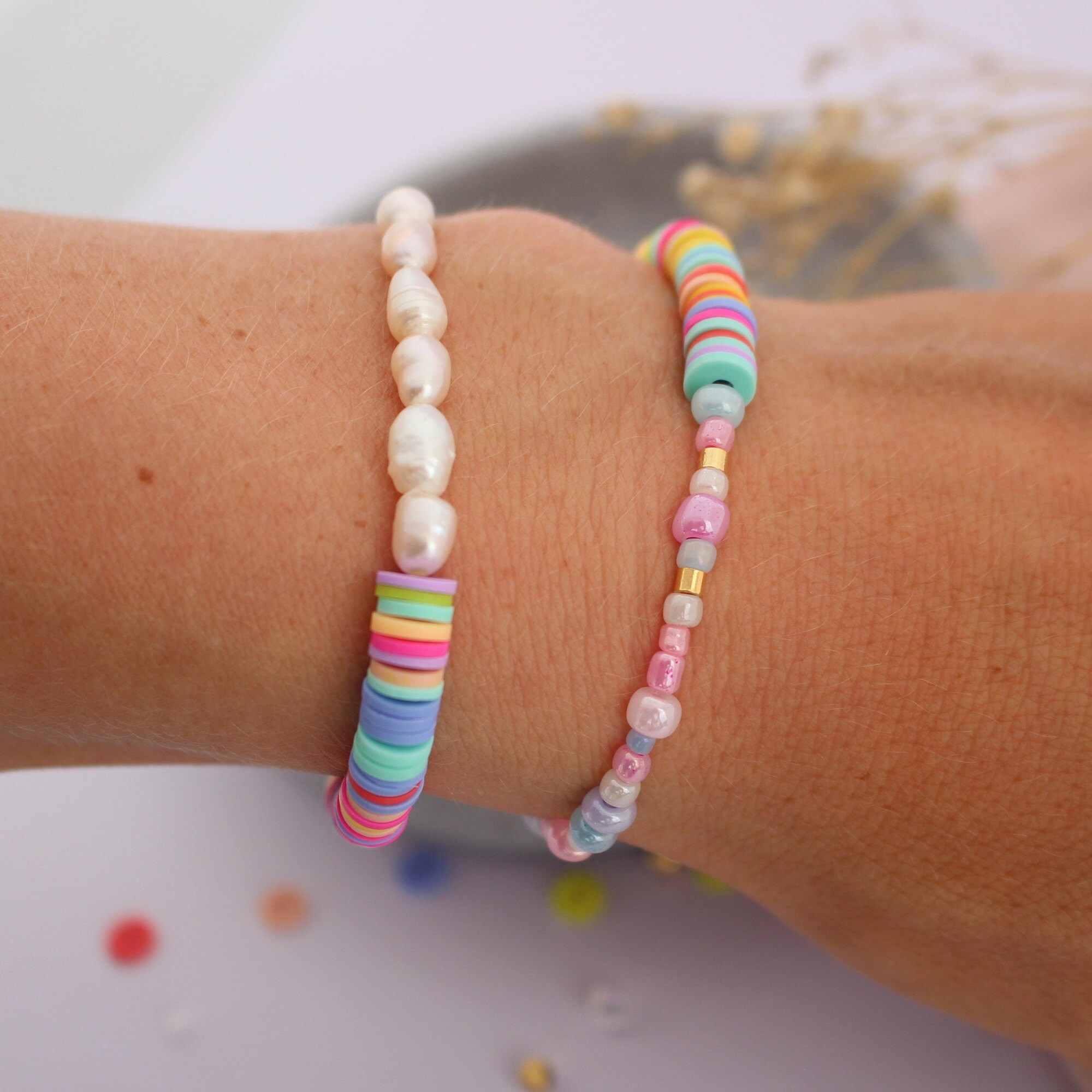 DonDon Halsketting en armband met echte houten kralen in surferstijl