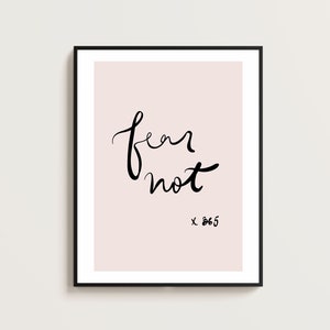 Fear Not x 365 days Poster | Digital Print Download, Christian Wall Art, Christian Digital Print, Calming quote, Quote for anxious hearts