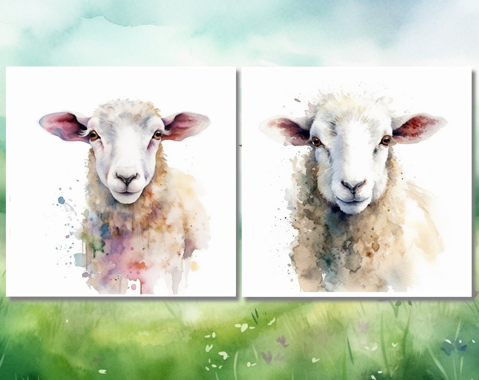 15 Watercolor Sheep Illustration Cliparts Digital Download - Etsy
