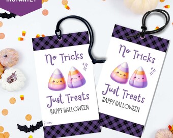 Halloween Candy Corn Gift Tags Halloween Party Favor Tags, Halloween Trick or Treat Favor gift for classmates Goodie bag tag Tags Printable