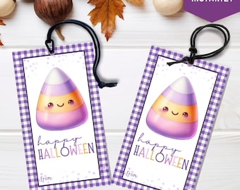 Halloween Candy Corn Gift Tags Halloween Party Favor Tags Trick or Treat Favor gift Tag gift for classmates candy corn Goodie bag tag