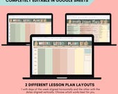 Editable Teacher Weekly Lesson Plans Google Sheets Digital template Print Teacher Homeschool Educator Weekly Daily Lesson Planner 2025-2026