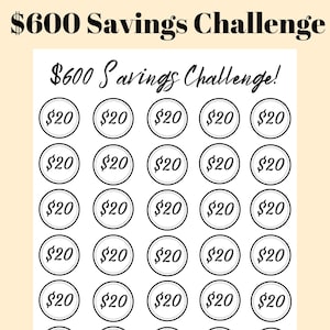 600 Money-Savings Challenge| Savings Challenge| Money Challenge| Printable Challenge| Savings Tracker| GoodNotes