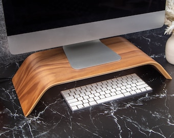 Monitor Stand - Computer Stand - Laptop Stand - Wood Monitor Riser - TV Stand - Office Desk Organizer
