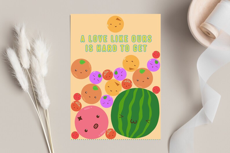 Printable Suika Watermelon Trendy Game Card | A Love Like Ours is Hard ...