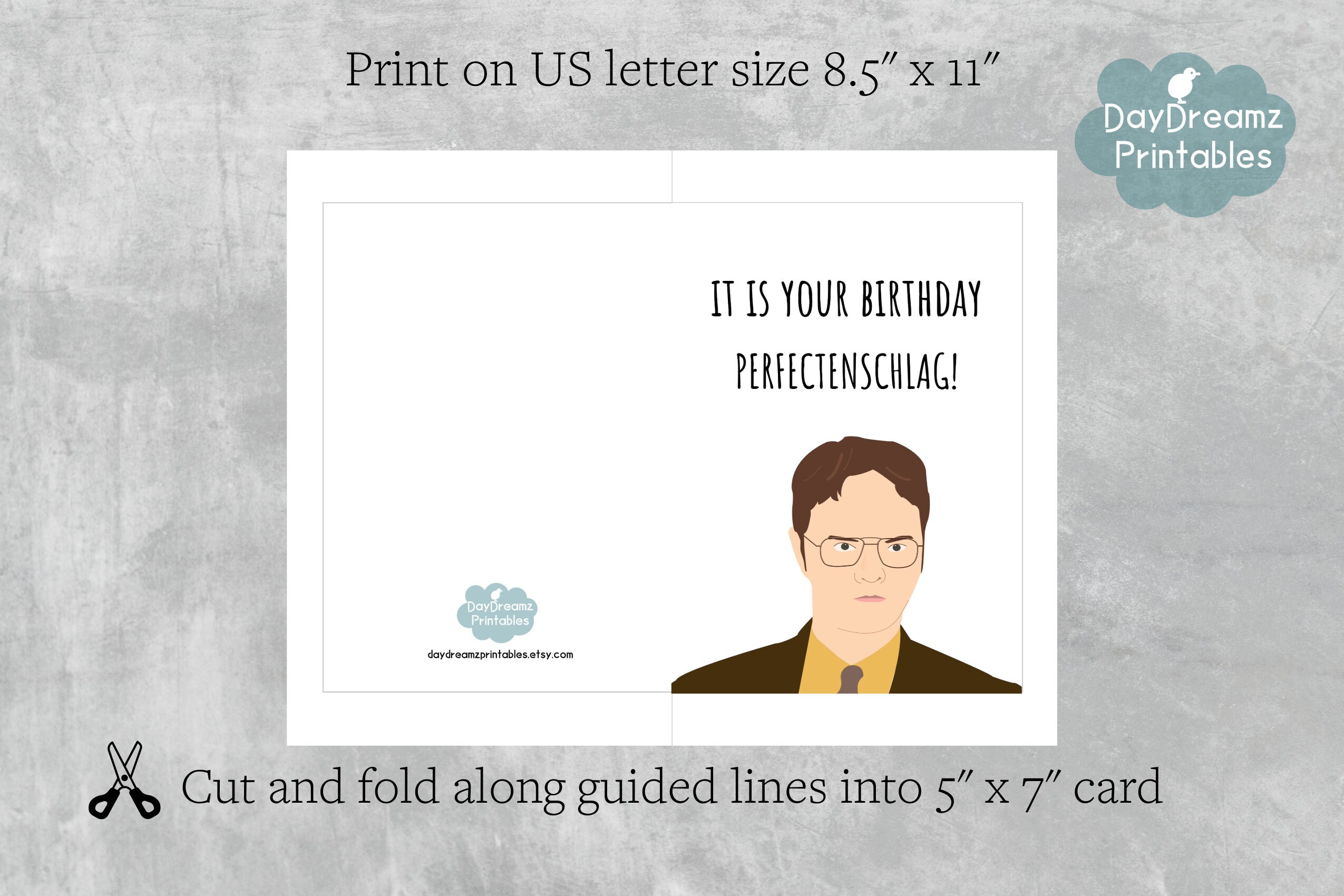 Printable the Office Dwight Schrute Perfectenschlag Funny Birthday Card ...