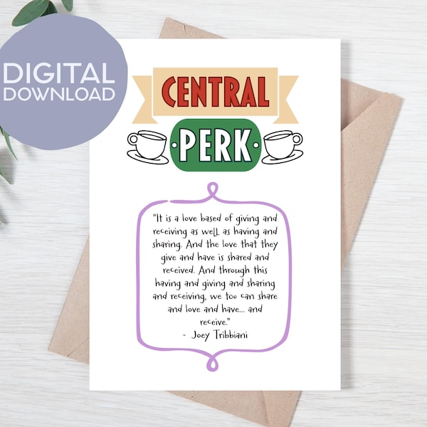 Friends Central Perk Printable - Etsy