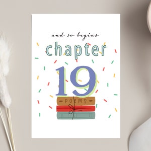 Printable 19th Birthday Card | Instant Download | and so Begins Chapter ...