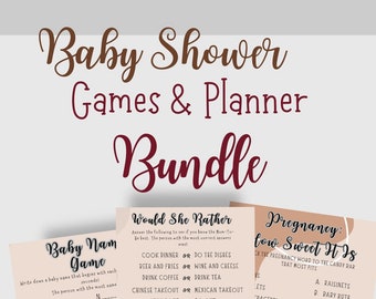 The ULTIMATE Baby Shower Bundle-26 Baby Shower Games & Activities- 32 Page Baby Shower Planner-Baby Shower Checklist-Printable Download