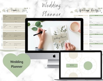 Planificateur de mariage modifiable-Classeur de mariage-Liste de contrôle de mariage-Programme de mariage-Budget de mariage-Organisateur de mariage-Itinéraire de mariage-Bride To Be