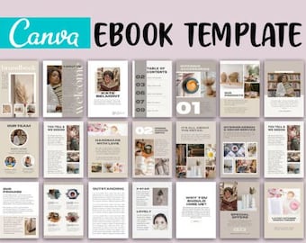 Editable Canva Ebook Template-Workbook Template-Magazine Template-Ebook Template-Digital Download Ebook-Course Template-Canva EBook Template