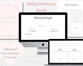 Babyminnesbok - De första fem åren - Minnesbok från graviditeten till 5-årsdagen - Barnets första gäst - Minnesvärda ögonblick - Milstolpar