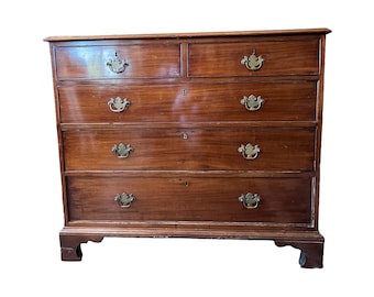 19th Century Mahogany 5-Drawer Georgian Chest of Drawers