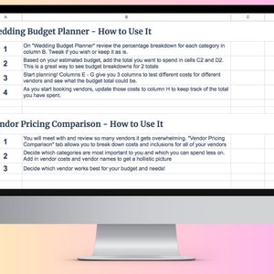 Wedding Budget Planner - Easy to Use Template