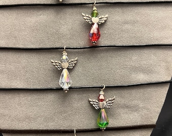 Schattige kristallen engel hanger ketting