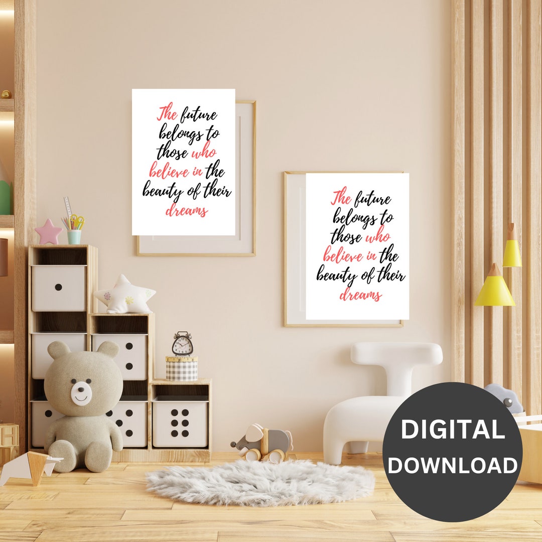 Inspiration Word Wall Art, Quote Wall Art, Wall Decor, Wall Art ...