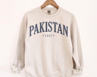 Sudadera de Pakistán, jersey de cuello redondo estilo urbano vintage