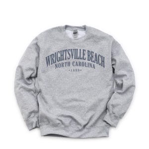 Wrightsville Beach North Carolina Sweatshirt, Vintage Style City Crewneck Pullover image 3