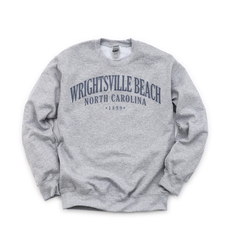 Wrightsville Beach North Carolina Sweatshirt, Vintage Style City Crewneck Pullover image 3