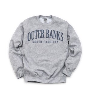 Outer Banks North Carolina Sweatshirt, Vintage Style City Crewneck Pullover image 3