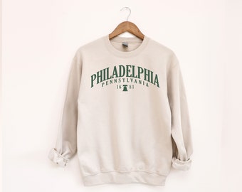 Philadelphia Sweatshirt | Cozy Philly Cotton Pullover, City Skyline Love Park Inspired Design | Perfect Gift for Him & Her, Unisex Fit