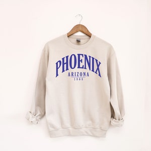 Phoenix Sweatshirt, Arizona Crewneck Vintage Aesthetic, Sports Shirt Gift, AZ Hoodie, University Pullover, Travel Sweater Gift for Her