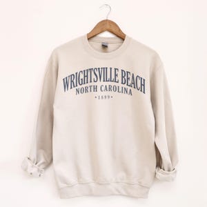 Wrightsville Beach North Carolina Sweatshirt, Vintage Style City Crewneck Pullover image 1