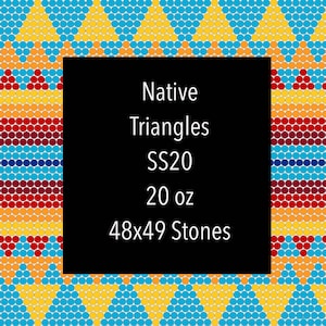 Native Triangles Rhinestone Template SS20 20oz 48x49