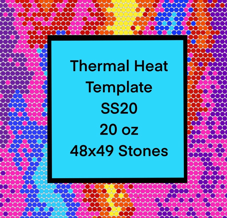 Heat Set Rhinestone Color Card Thermal Heat Rhinestone Template for Tumblers - Etsy