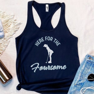 Womens Golf Tank Top and Funny Golf Shirt makes a great funny golf s gift and foursome golf tshirt for golf mom, birthday golf party shirt, matching golf team shirts, golf couple tshirts and see personalized golf gifts to match in the shop!