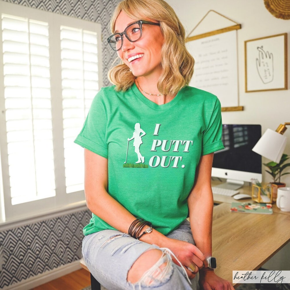 Peckshirt Custom Funny Golf Tee, I Putt Out- Womens Golf Shirts, Funny Golf Shirts, Golf Gifts For Women, Woman Golf Gift Matching Golf Couple Dirty Golf Tee
