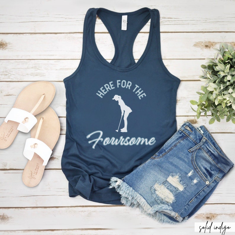 Womens Golf Tank Top and Funny Golf Shirt makes a great funny golf s gift and foursome golf tshirt for golf mom, birthday golf party shirt, matching golf team shirts, golf couple tshirts and see personalized golf gifts to match in the shop!
