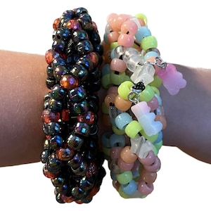 3D Kandi bead bracelet cuff customizable