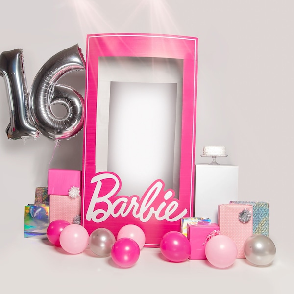 Sweet 16 Digital Background, Barb doll box photo, digital box photography ,barb digital picture, birthday digital photo, girl digital